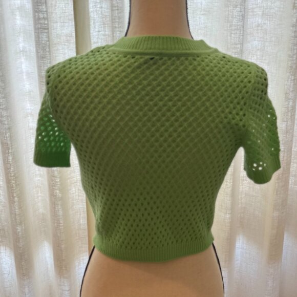 H&M Open Knit Short Sleeve Short Sleeve Sweater - Picture 4 of 5